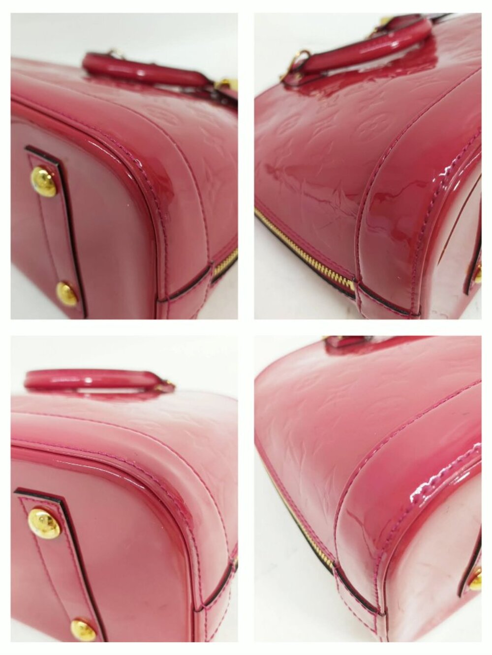 Authentic Louis Vuitton Alma PM Rose Vernis Patent Leather Satchel LV Handbag - Picture 8 of 16